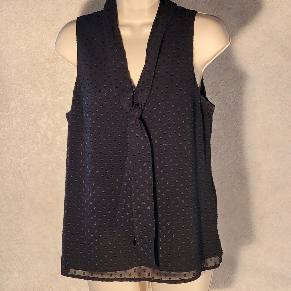 Banana Republic black sleeveless blouse